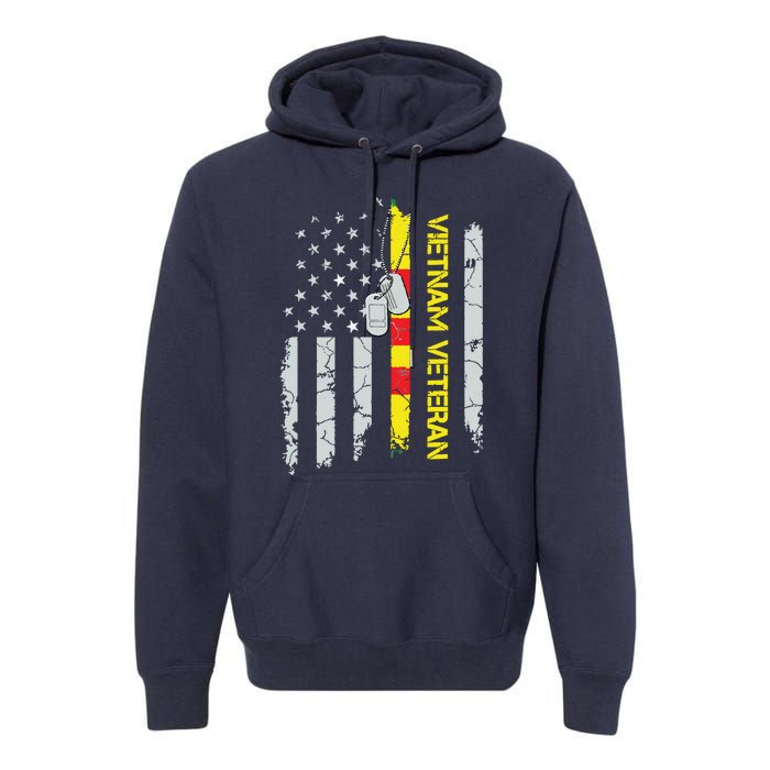 Army Vietnam Veteran Usa Flag Veteran Vietnam Army Premium Hoodie