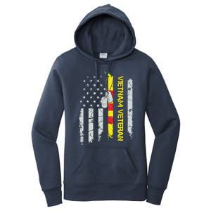 Army Vietnam Veteran Usa Flag Veteran Vietnam Army Women's Pullover Hoodie