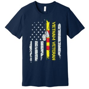 Army Vietnam Veteran Usa Flag Veteran Vietnam Army Premium T-Shirt