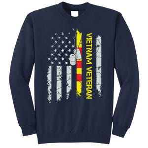 Army Vietnam Veteran Usa Flag Veteran Vietnam Army Tall Sweatshirt