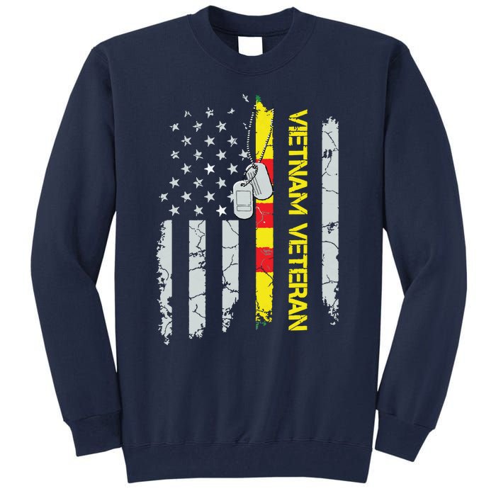 Army Vietnam Veteran Usa Flag Veteran Vietnam Army Tall Sweatshirt