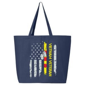 Army Vietnam Veteran Usa Flag Veteran Vietnam Army 25L Jumbo Tote