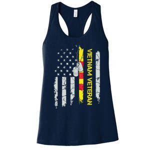 Army Vietnam Veteran Usa Flag Veteran Vietnam Army Women's Racerback Tank