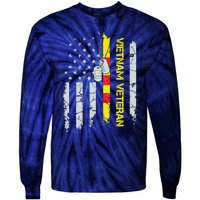 Army Vietnam Veteran Usa Flag Veteran Vietnam Army Tie-Dye Long Sleeve Shirt