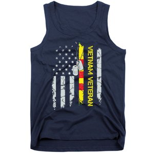 Army Vietnam Veteran Usa Flag Veteran Vietnam Army Tank Top