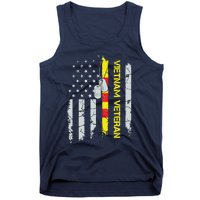 Army Vietnam Veteran Usa Flag Veteran Vietnam Army Tank Top