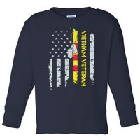 Army Vietnam Veteran Usa Flag Veteran Vietnam Army Toddler Long Sleeve Shirt