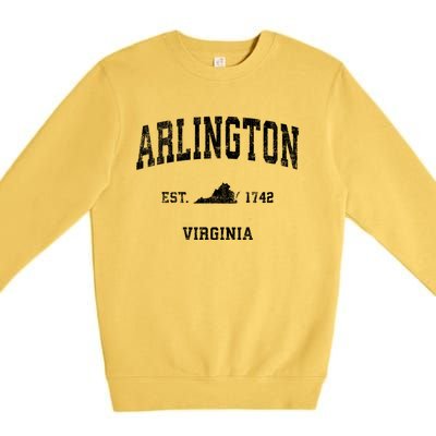 Arlington Virginia Va Vintage Sports Premium Crewneck Sweatshirt