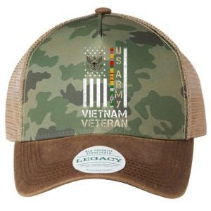 Army Vietnam Veteran Usa Flag Gift Veteran Grandpa Legacy Tie Dye Trucker Hat