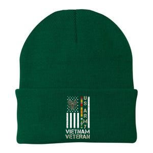 Army Vietnam Veteran Usa Flag Gift Veteran Grandpa Knit Cap Winter Beanie