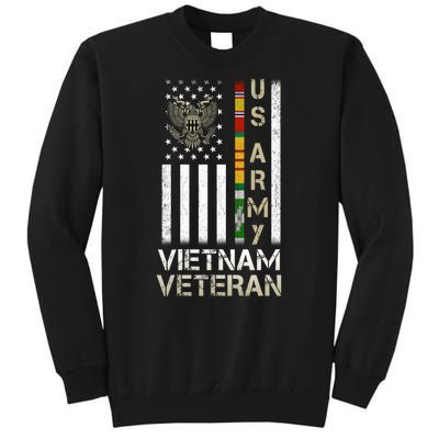 Army Vietnam Veteran Usa Flag Gift Veteran Grandpa Sweatshirt