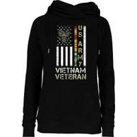 Army Vietnam Veteran Usa Flag Gift Veteran Grandpa Womens Funnel Neck Pullover Hood