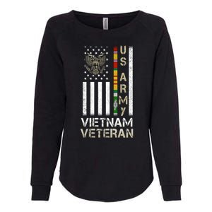 Army Vietnam Veteran Usa Flag Gift Veteran Grandpa Womens California Wash Sweatshirt