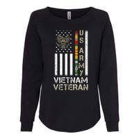 Army Vietnam Veteran Usa Flag Gift Veteran Grandpa Womens California Wash Sweatshirt