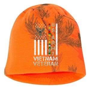 Army Vietnam Veteran Usa Flag Gift Veteran Grandpa Kati - Camo Knit Beanie