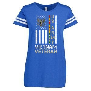 Army Vietnam Veteran Usa Flag Gift Veteran Grandpa Enza Ladies Jersey Football T-Shirt