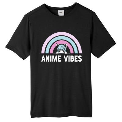 Anime Vibes Vintage Rainbow With Anime Girl Tall Fusion ChromaSoft Performance T-Shirt