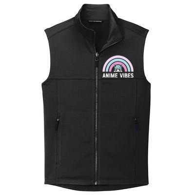 Anime Vibes Vintage Rainbow With Anime Girl Collective Smooth Fleece Vest