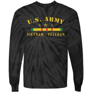 Army Vietnam Veteran Tie-Dye Long Sleeve Shirt