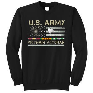 Army Vietnam Veteran USA Flag Veteran Vietnam Army Tall Sweatshirt