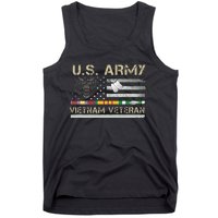 Army Vietnam Veteran USA Flag Veteran Vietnam Army Tank Top