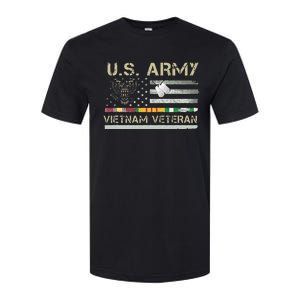 Army Vietnam Veteran USA Flag Veteran Vietnam Army Softstyle CVC T-Shirt