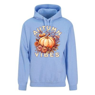 Autumn Vibes Women Pumpkin Fall Graphic Thanksgiving Unisex Surf Hoodie