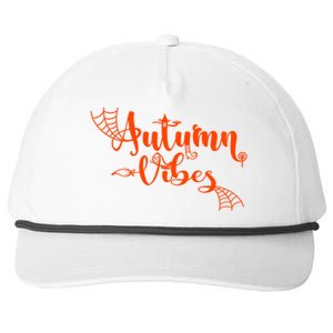 Autumn Vibes With Spooky Design Graphics Cute Gift Snapback Five-Panel Rope Hat