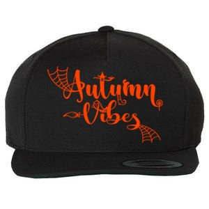 Autumn Vibes With Spooky Design Graphics Cute Gift Wool Snapback Cap