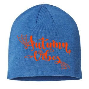 Autumn Vibes With Spooky Design Graphics Cute Gift Sustainable Beanie