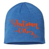 Autumn Vibes With Spooky Design Graphics Cute Gift Sustainable Beanie