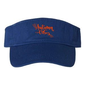 Autumn Vibes With Spooky Design Graphics Cute Gift Valucap Bio-Washed Visor