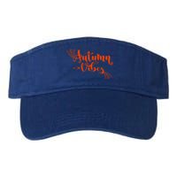 Autumn Vibes With Spooky Design Graphics Cute Gift Valucap Bio-Washed Visor