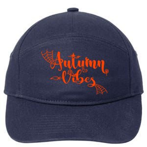 Autumn Vibes With Spooky Design Graphics Cute Gift 7-Panel Snapback Hat