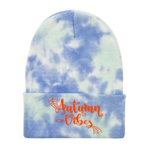 Autumn Vibes With Spooky Design Graphics Cute Gift Tie Dye 12in Knit Beanie