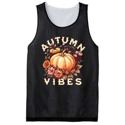 Autumn Vibes Women Pumpkin Fall Graphic Thanksgiving Mesh Reversible Basketball Jersey Tank