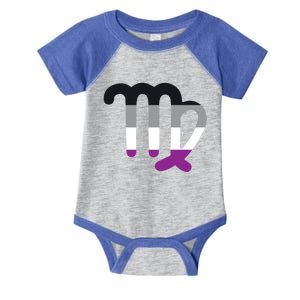 Asexual Virgo Zodiac Sign Asexual Pride Flag Gift Infant Baby Jersey Bodysuit