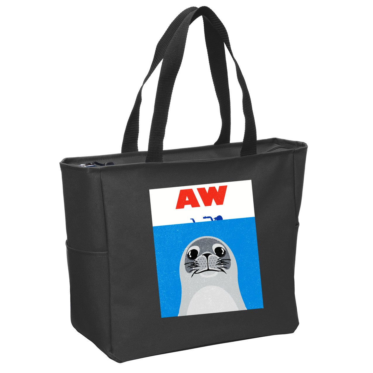 Aw Seal Zip Tote Bag