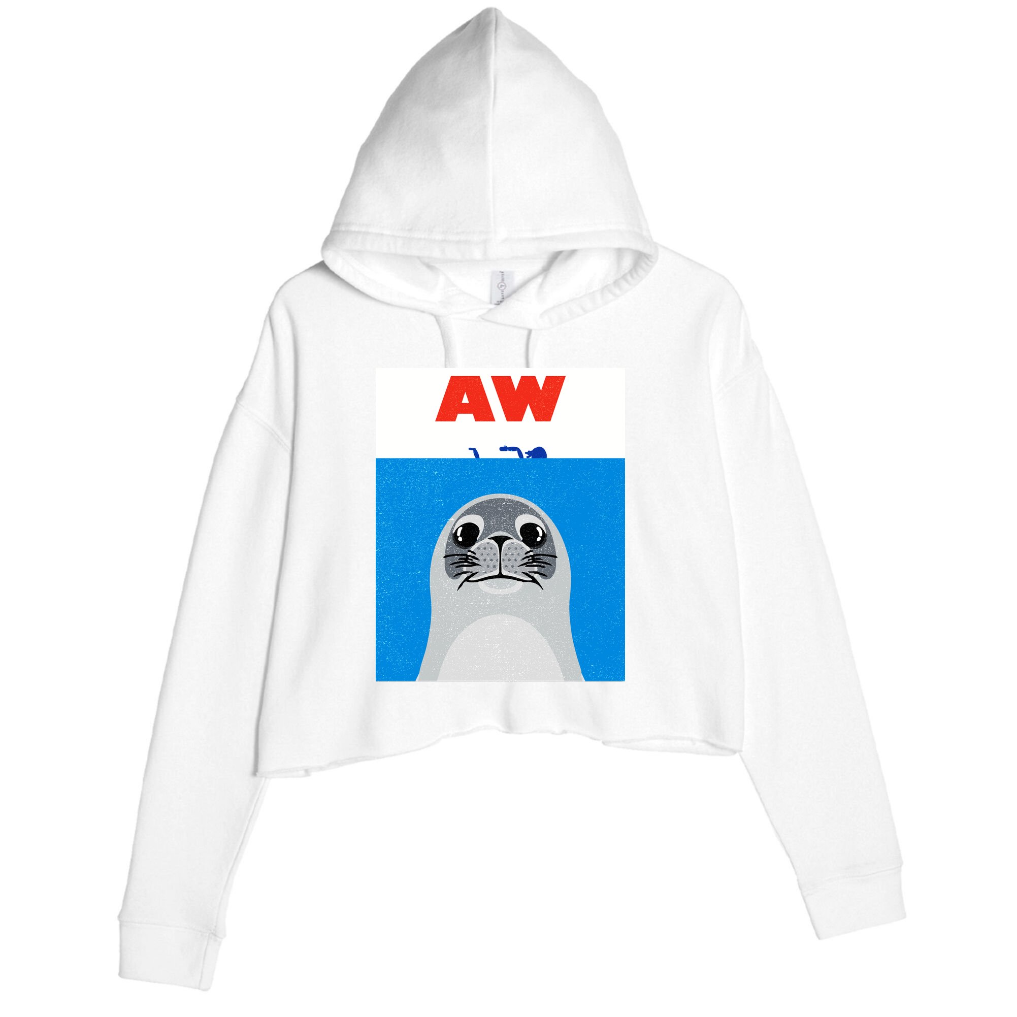 Aw Seal Crop Fleece Hoodie