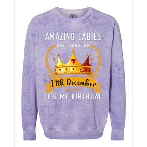 Amazing Women Are Born On 27th December Xmas Birthday Nonnie Colorblast Crewneck Sweatshirt