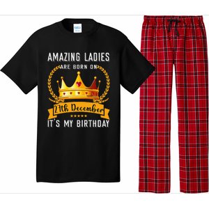 Amazing Women Are Born On 27th December Xmas Birthday Nonnie Pajama Set