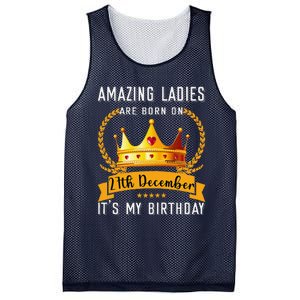 Amazing Women Are Born On 27th December Xmas Birthday Nonnie Mesh Reversible Basketball Jersey Tank