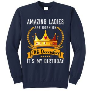 Amazing Women Are Born On 27th December Xmas Birthday Nonnie Tall Sweatshirt