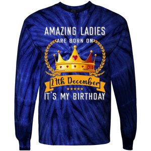 Amazing Women Are Born On 27th December Xmas Birthday Nonnie Tie-Dye Long Sleeve Shirt