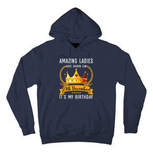 Amazing Women Are Born On 27th December Xmas Birthday Nonnie Tall Hoodie