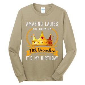 Amazing Women Are Born On 27th December Xmas Birthday Nonnie Tall Long Sleeve T-Shirt