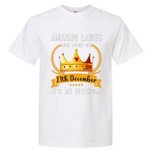 Amazing Women Are Born On 27th December Xmas Birthday Nonnie Garment-Dyed Heavyweight T-Shirt