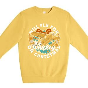 Aviator Whisky Aviation Airplane Aircraft Pilot Christmas Gift Premium Crewneck Sweatshirt