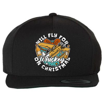 Aviator Whisky Aviation Airplane Aircraft Pilot Christmas Gift Wool Snapback Cap