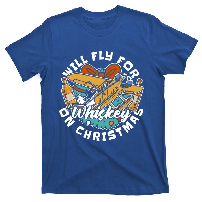 Aviator Whisky Aviation Airplane Aircraft Pilot Christmas Gift T-Shirt